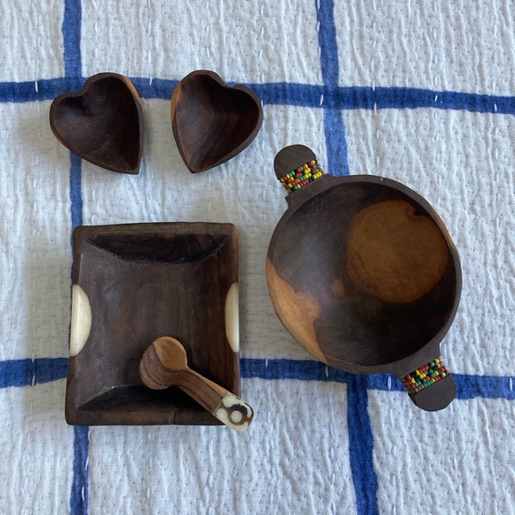 Handcrafted Kenyan Wooden Bowl Set - Picture 1 of 7